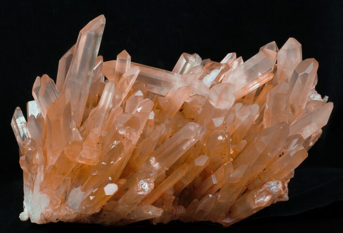 Giant Tangerine Quartz Crystal Cluster - Madagascar #32265